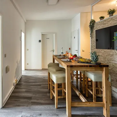 Luxus Sauna Balkon Kueche Zentral Apartment Rostock