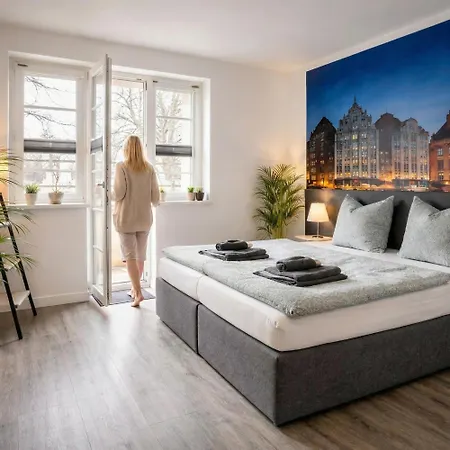 Luxus Sauna Balkon Kueche Zentral Apartment Rostock