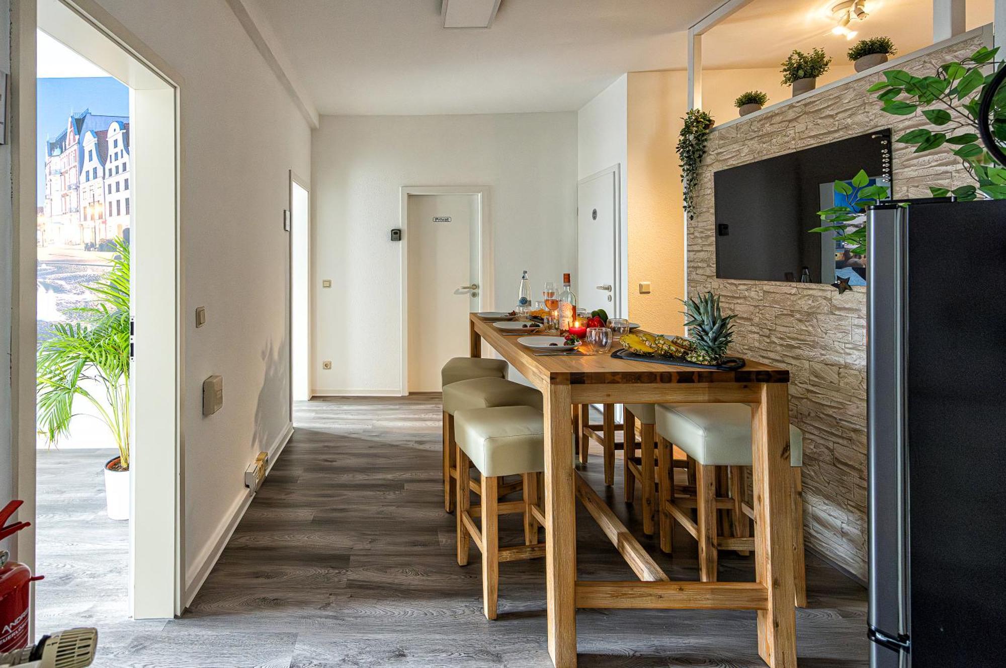 Luxus Sauna Balkon Küche Zentral Apartment Rostock